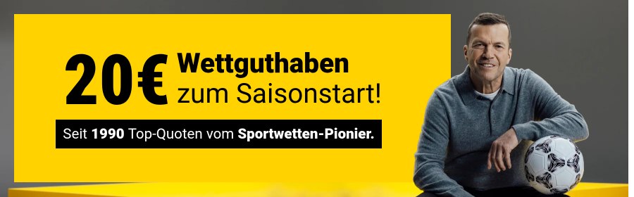 Hole dir jetzt dein 20€ Wettguthaben!